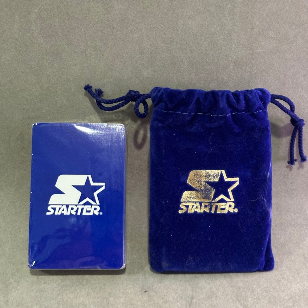 Starter Playing Cards Sealed Deck with Blue Velvet Logo Drawstring Pouch Vintage